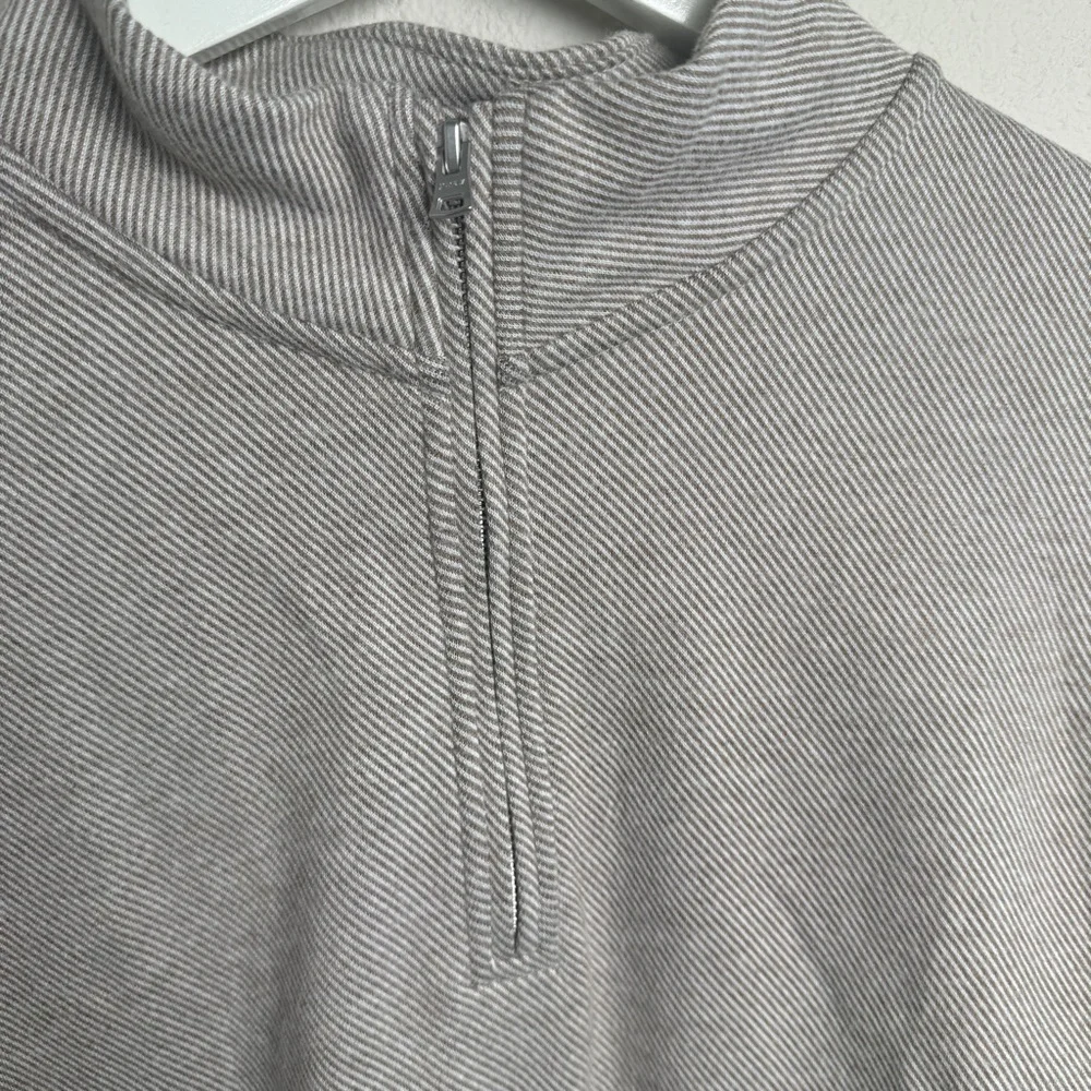 J. Crew‎ Double Knit Half Zip Pullover Fleece Sweater M Heather Brown Tan NEW
